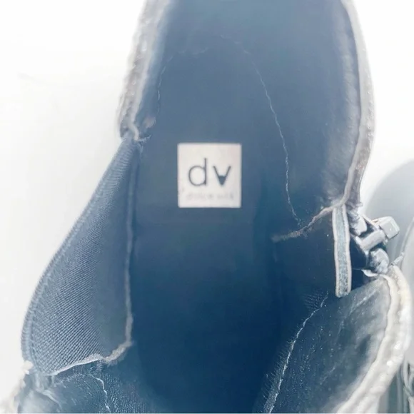 DOLCE VITA Girl’s Cole Black Glitter Chelsea Boots NEW Size 3 - Picture 7 of 8